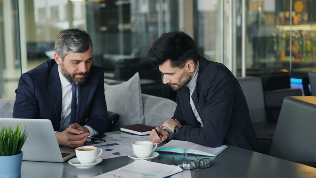 insurance team discussing policy