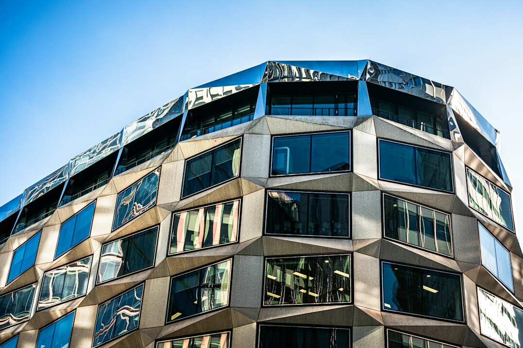 modern insurance building exterior